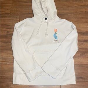 The North Face Cream Sweatshirt with Flower Accent
